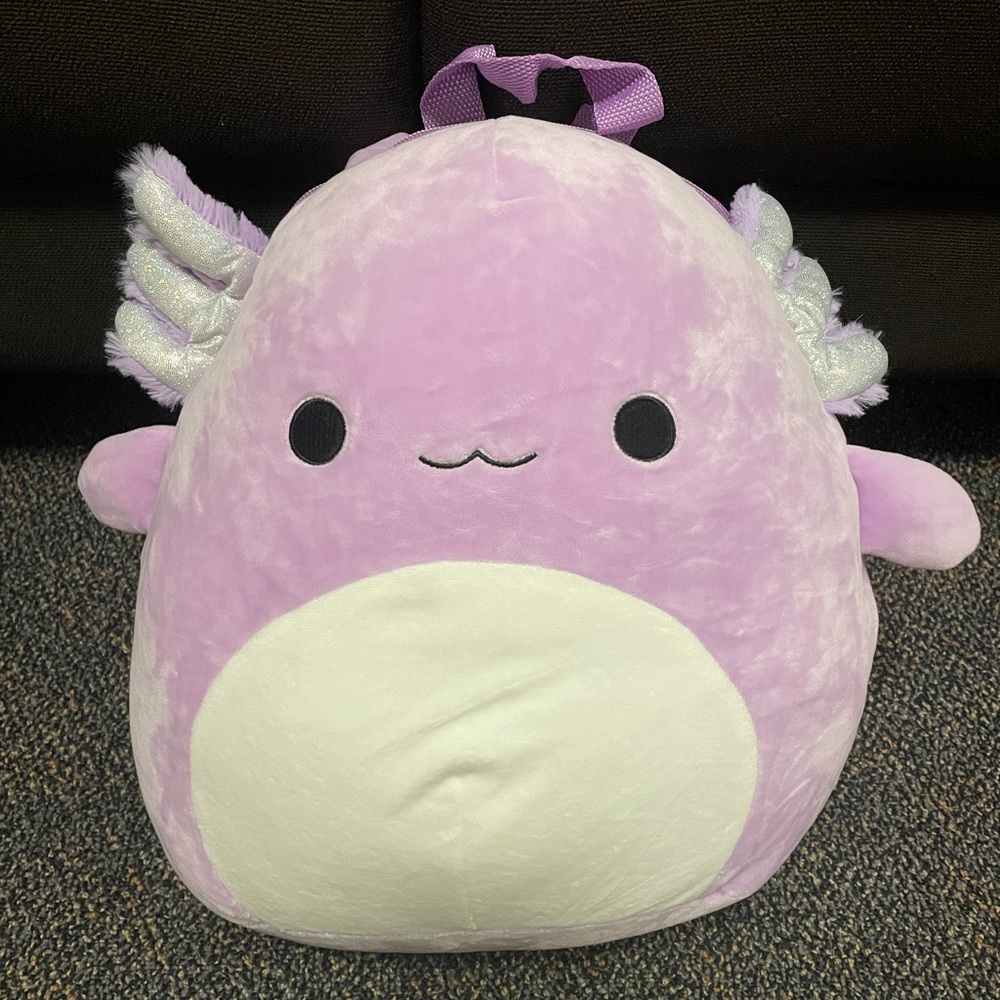 Monica axolotyl squishmallow backpack